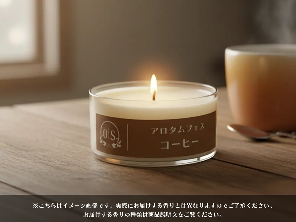 【かもめろん】 アロマキャンドル5種セット・ポストカード付き