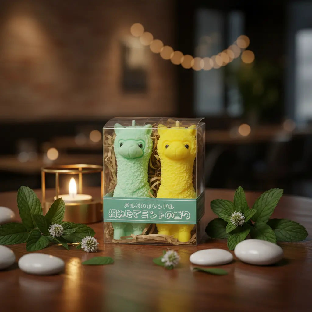 アルパカキャンドル｜摘みたてミントの香り(ペパーミントの香り)